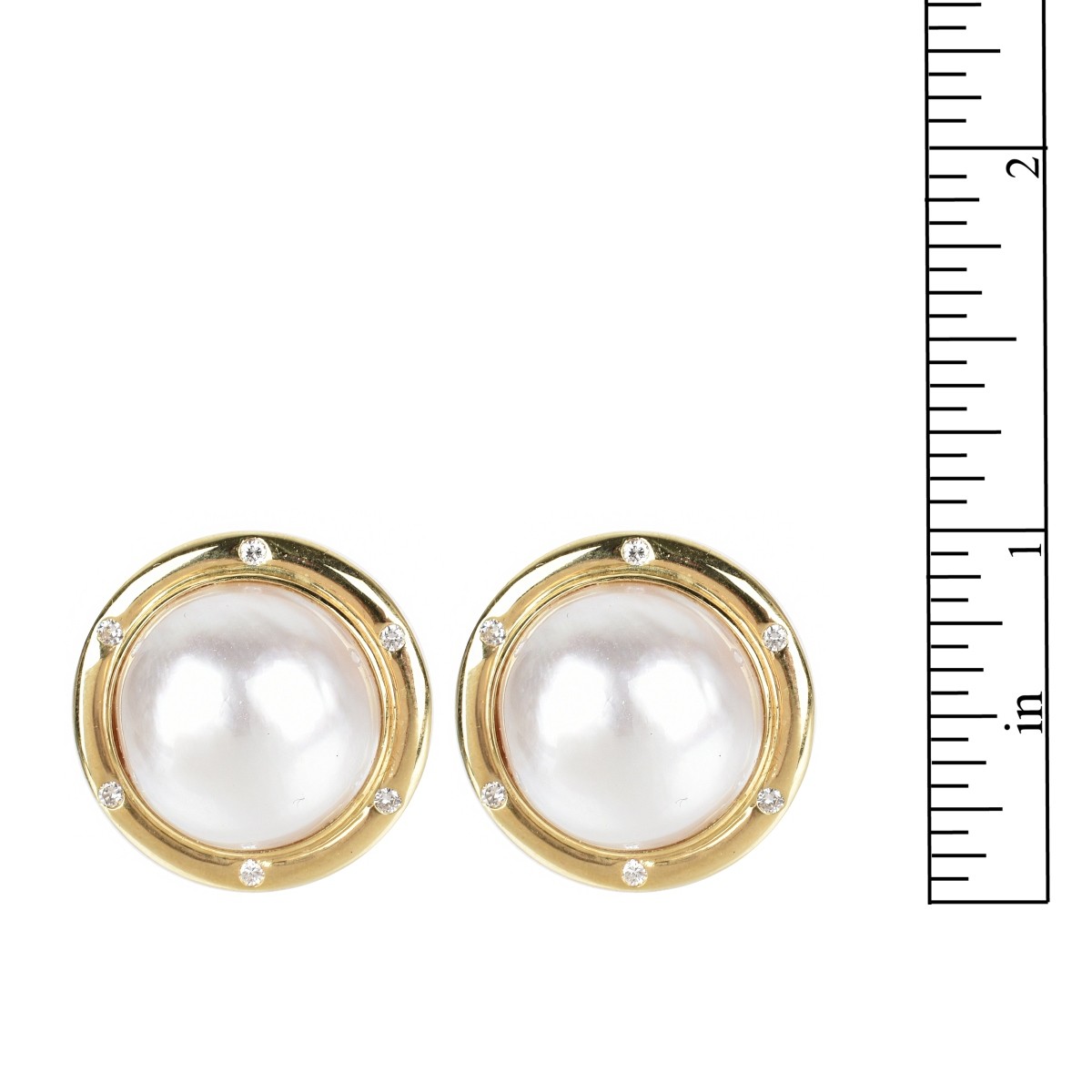 Pearl, Diamond and 18K Earrings