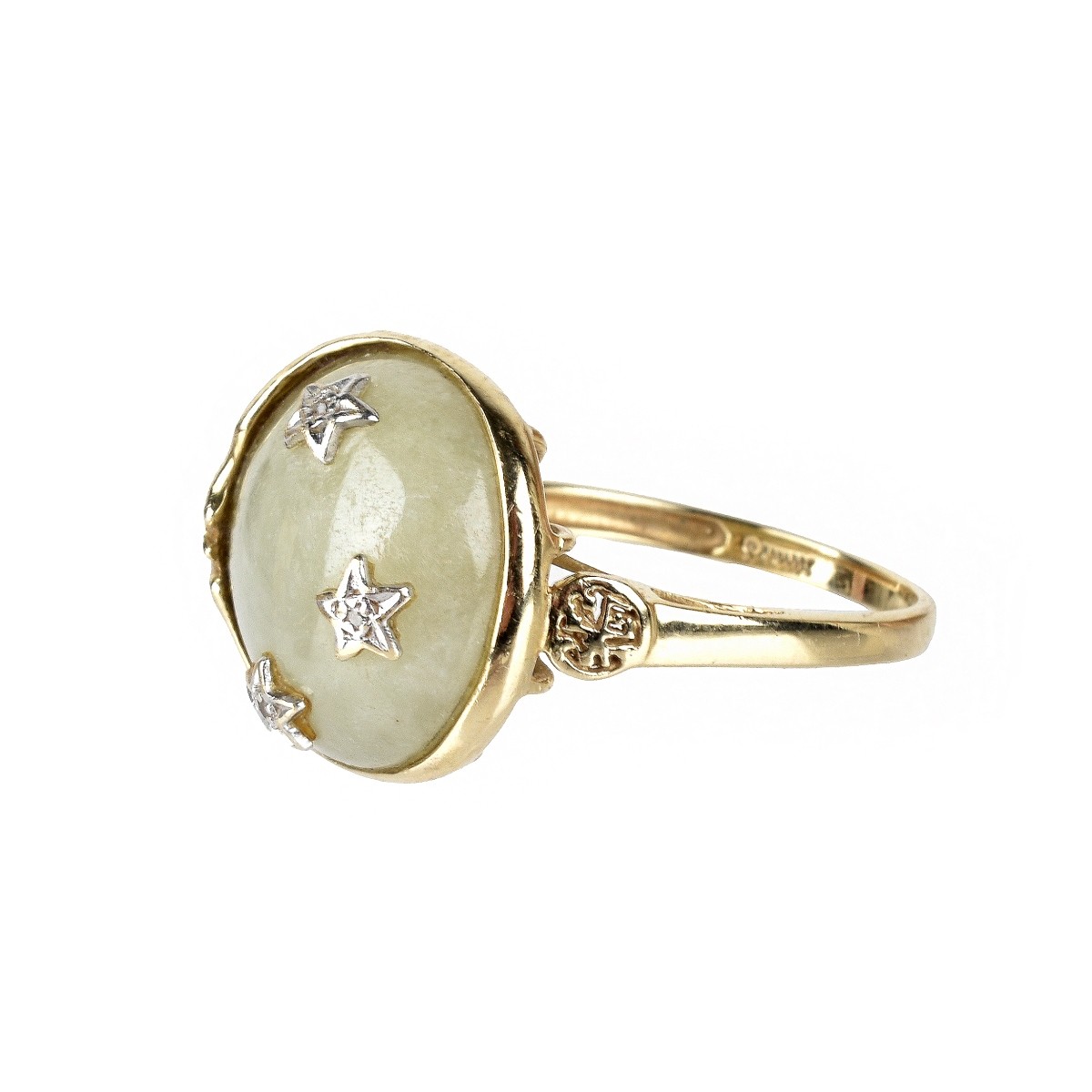 Jade and 14K Ring