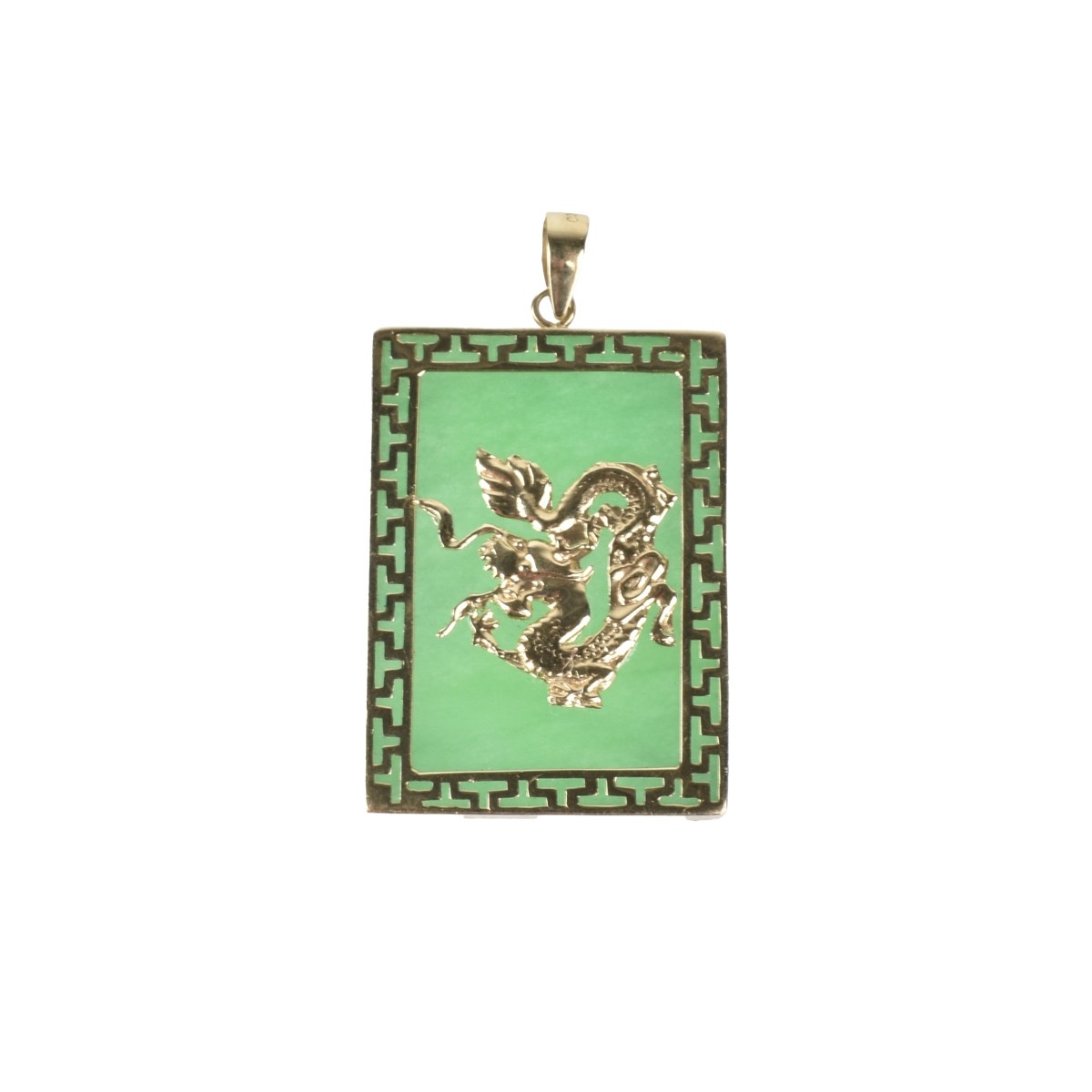 Jade and 14K Pendant