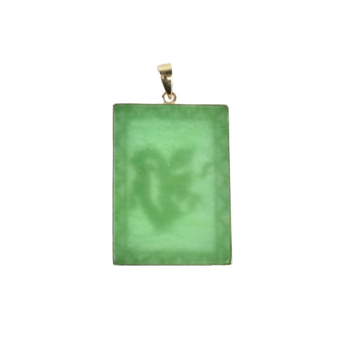 Jade and 14K Pendant