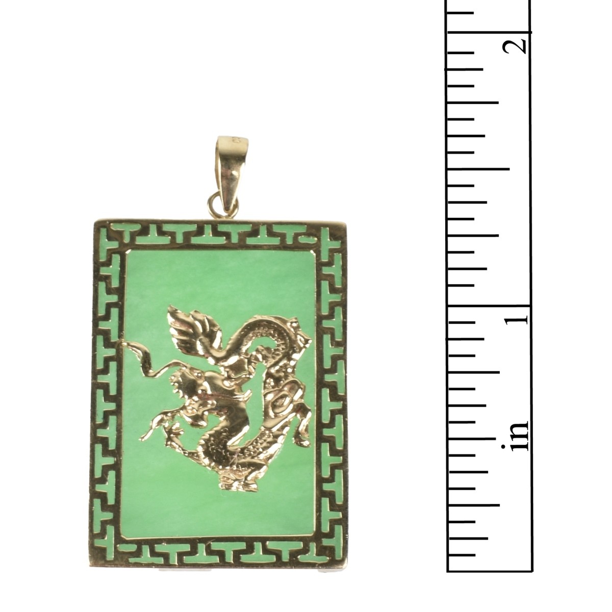 Jade and 14K Pendant