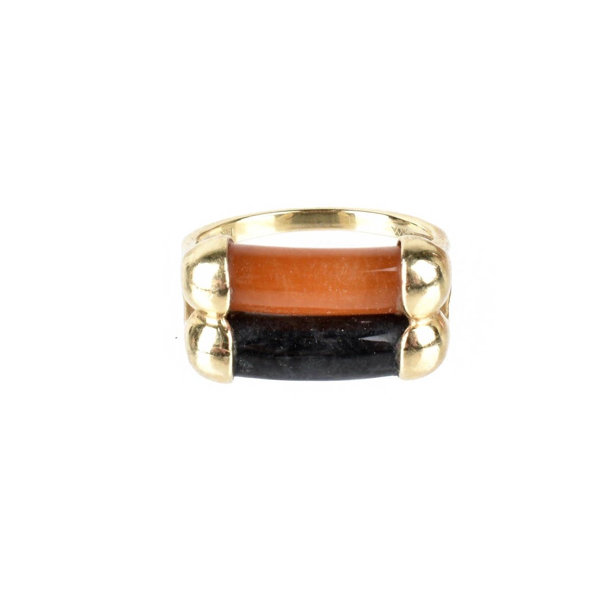 Carnelian, Onyx and 14K Ring