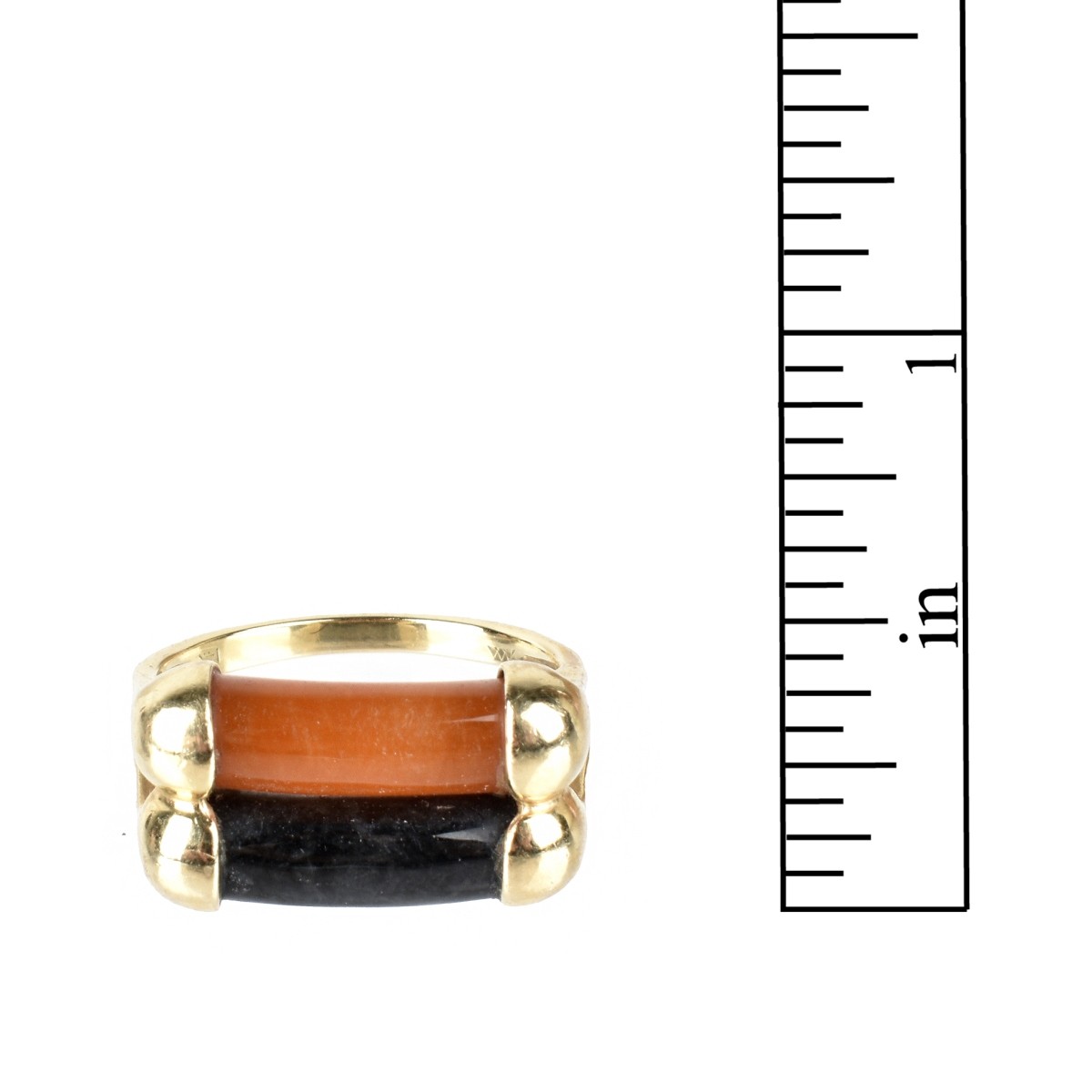 Carnelian, Onyx and 14K Ring