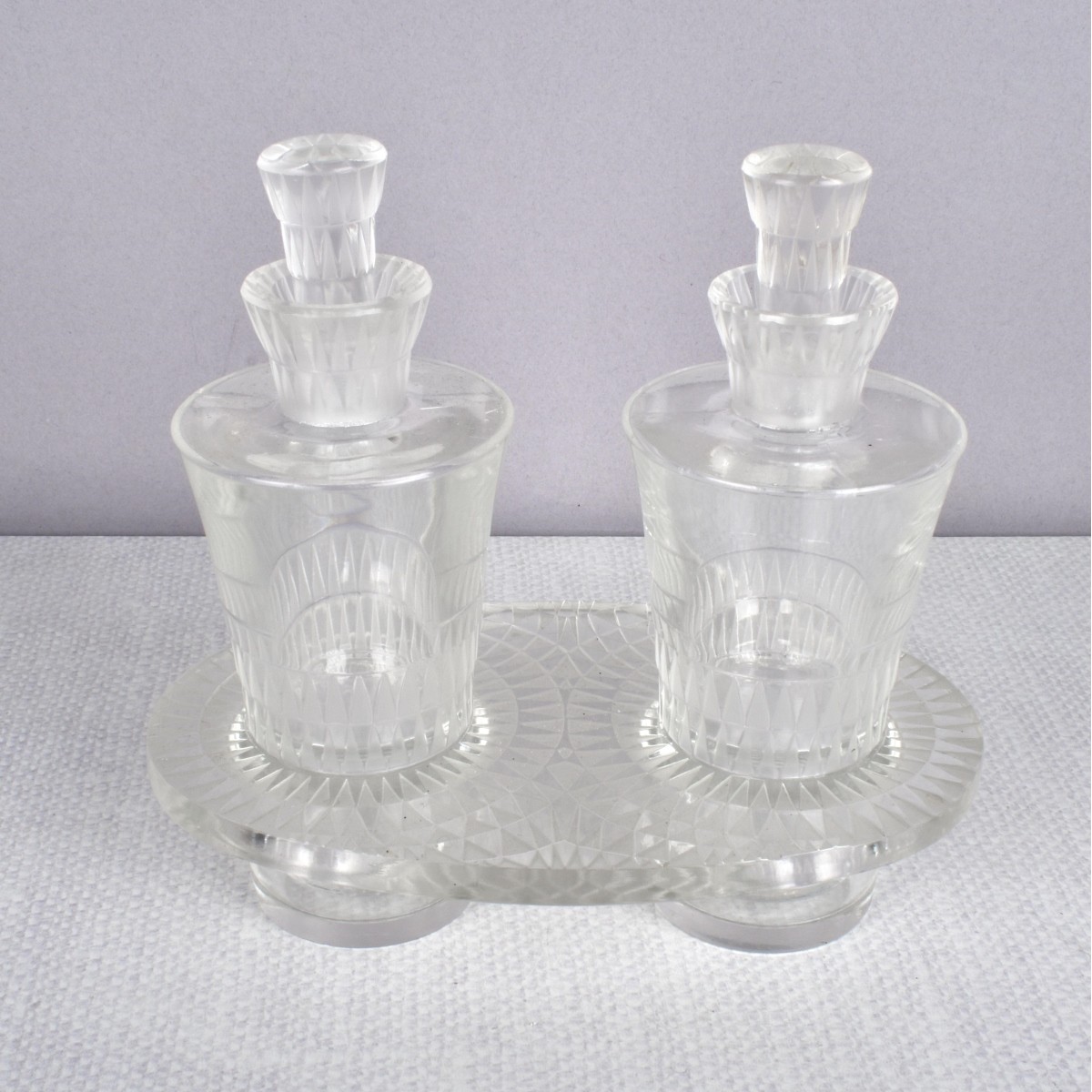 Rene Lalique "Bourgueil" Cruet Set