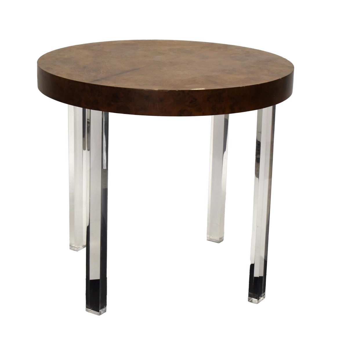 Vintage Lucite and Wood Table