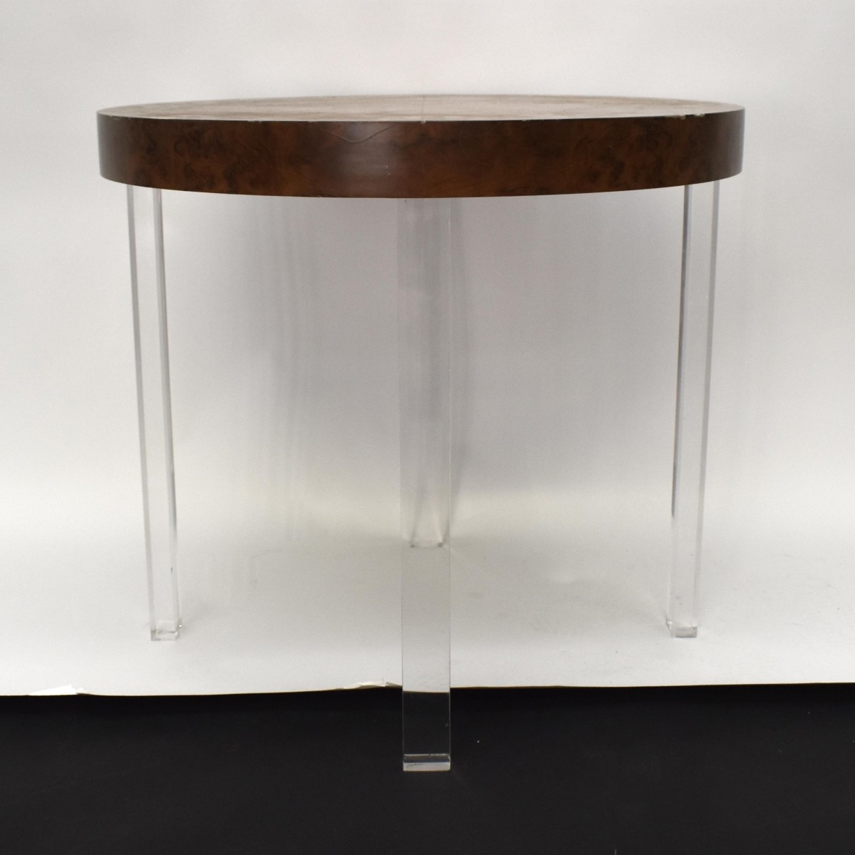 Vintage Lucite and Wood Table