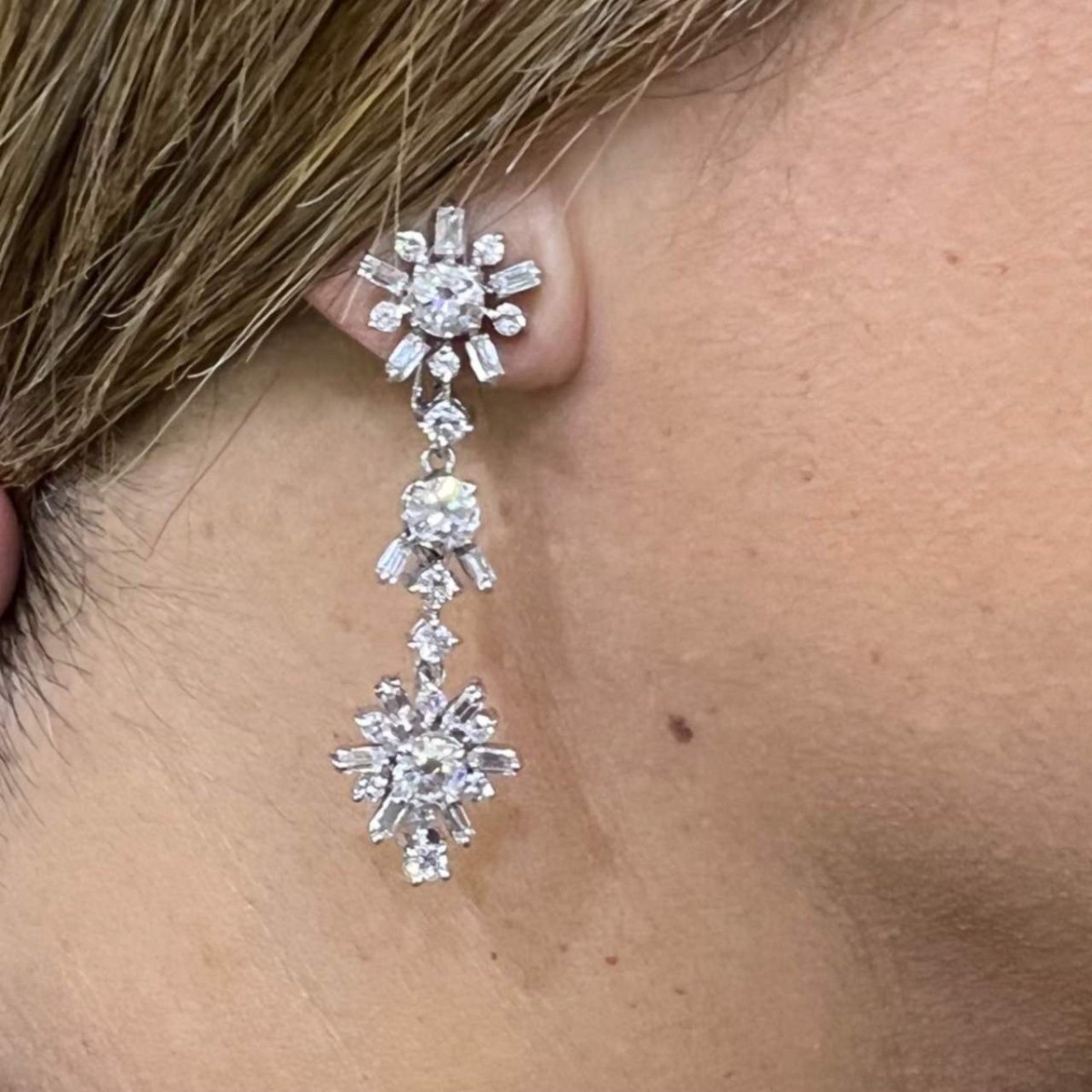 Diamond and 18K Earrings