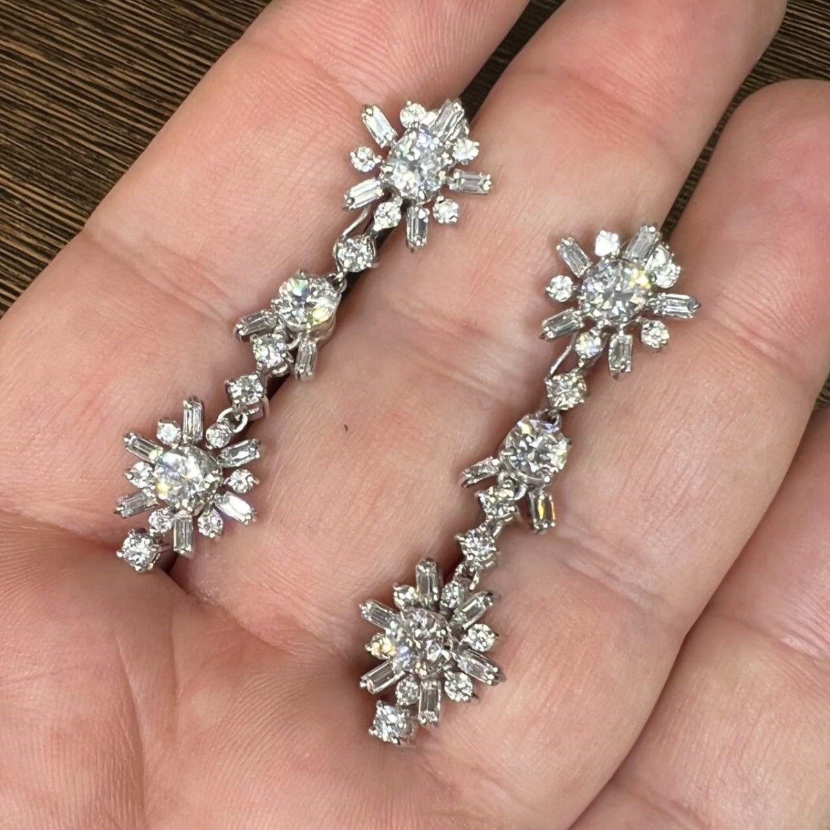 Diamond and 18K Earrings