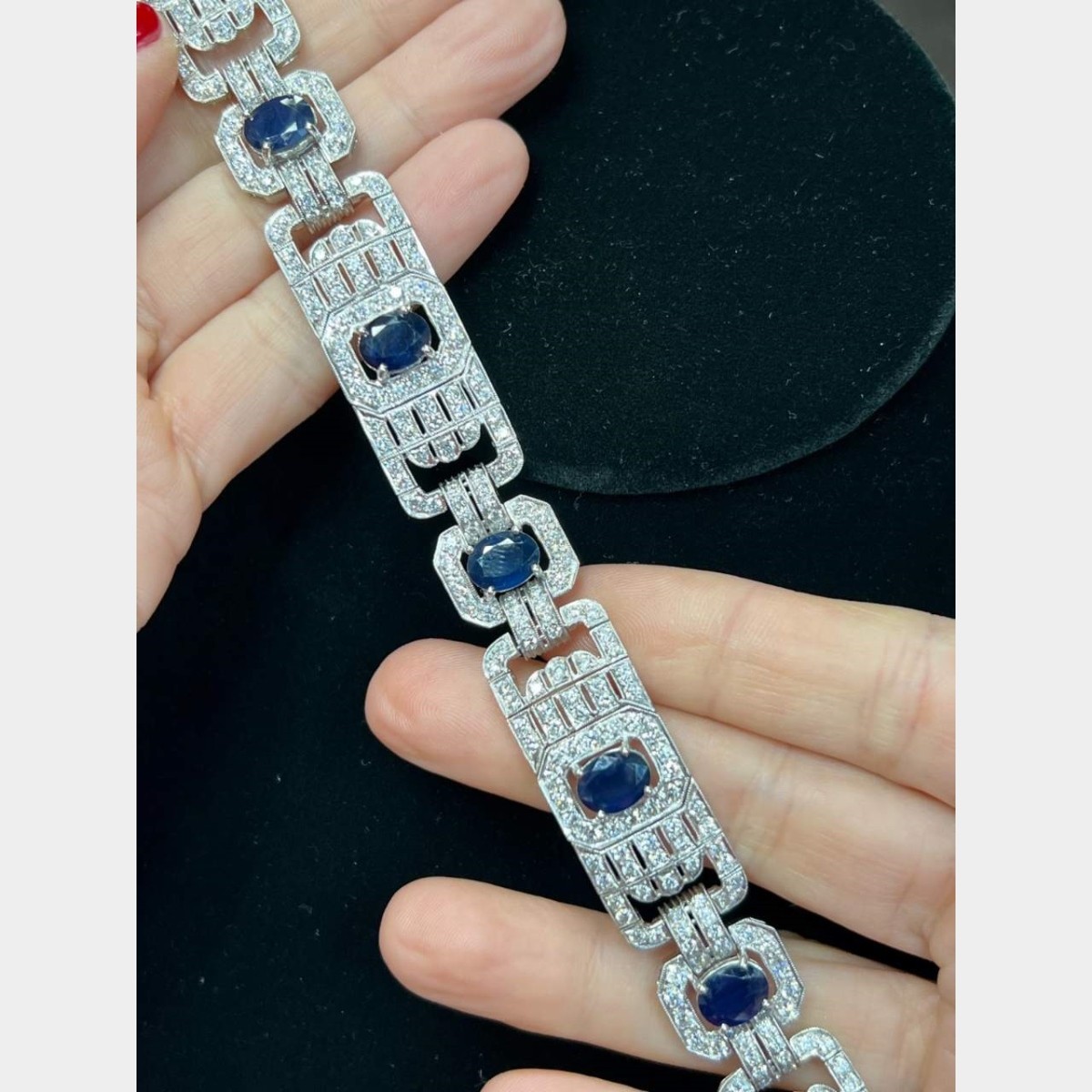 Sapphire, Diamond and 18K Bracelet