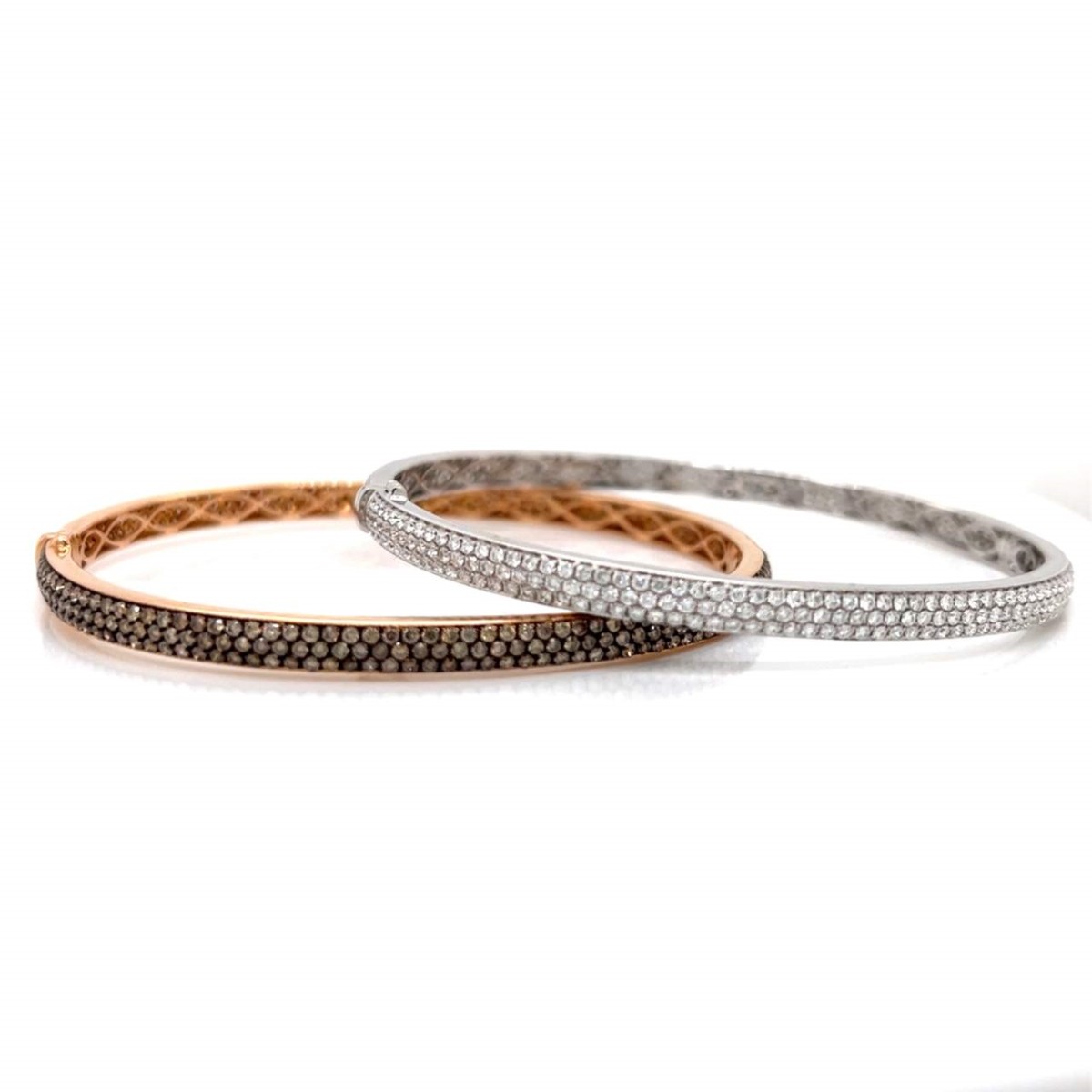 Diamond and 18K Bangle Bracelet Set