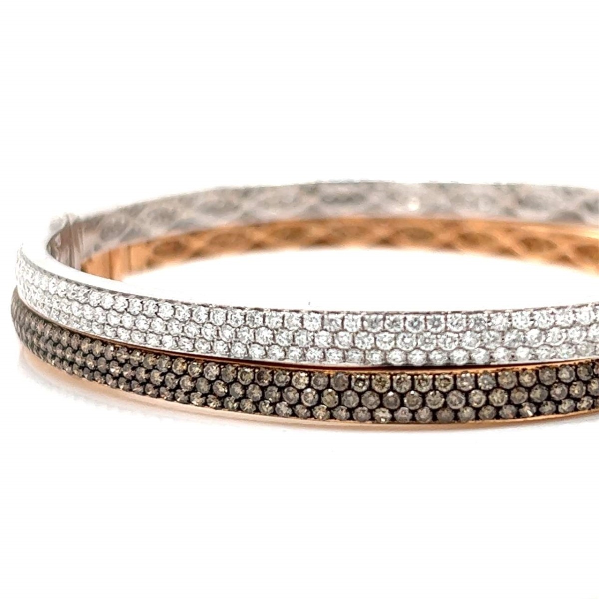 Diamond and 18K Bangle Bracelet Set