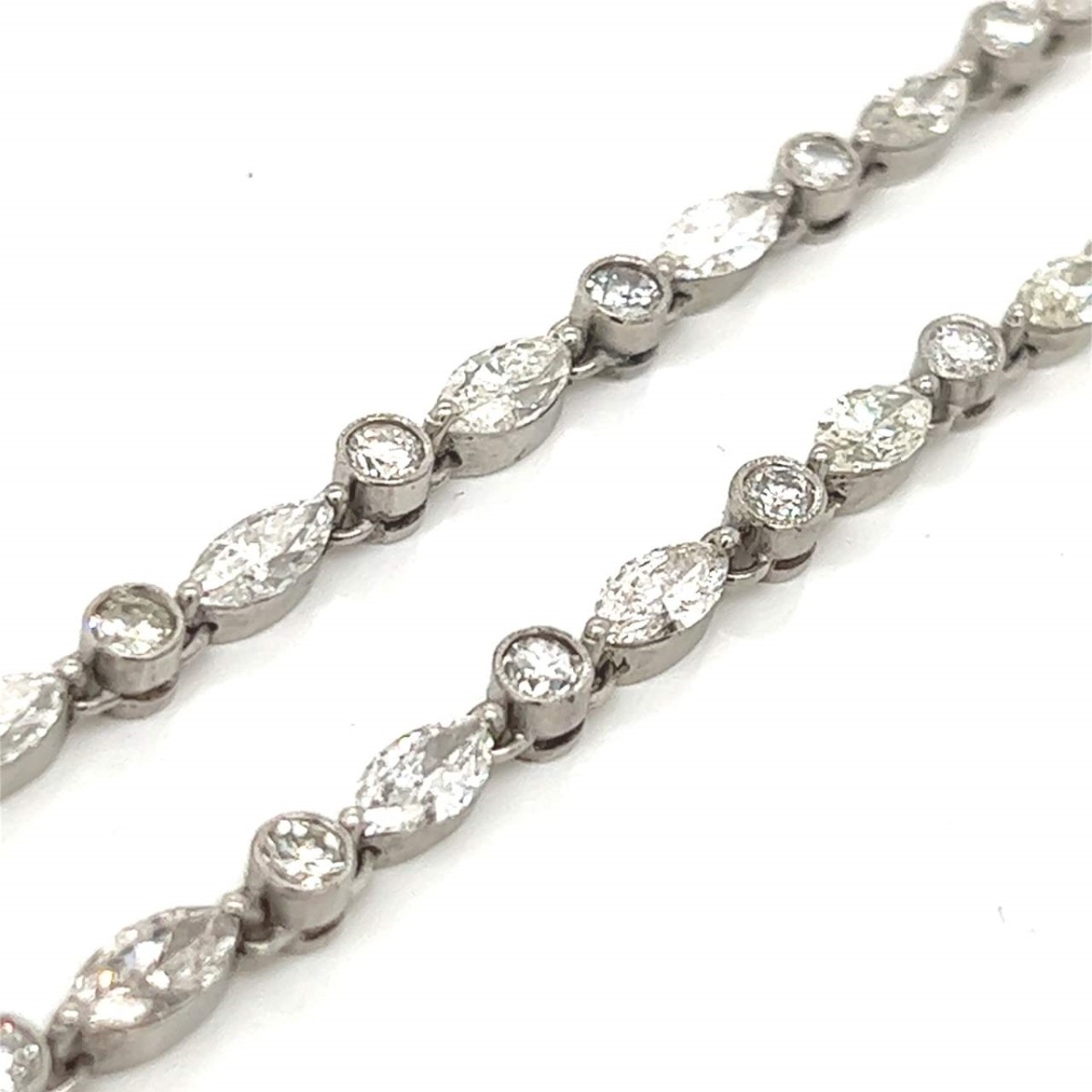 Diamond, Sapphire and Platinum Necklace