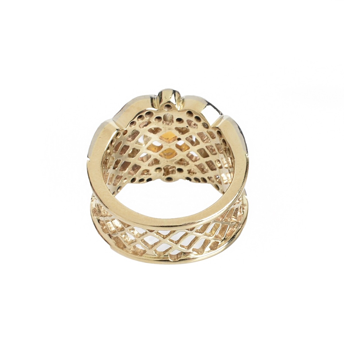 Citrine, Diamond and 14K Ring