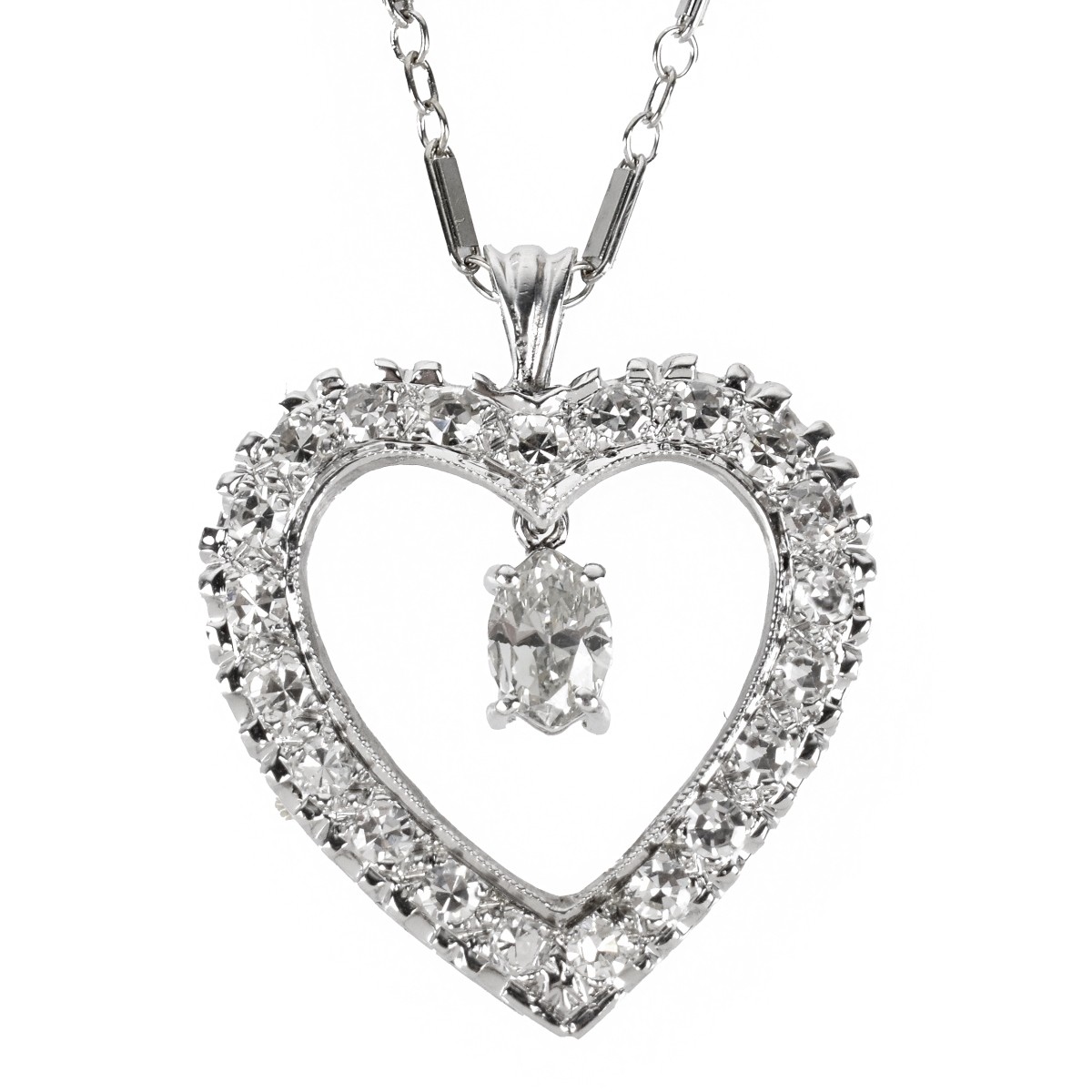 Diamond and 14K Pendant Necklace