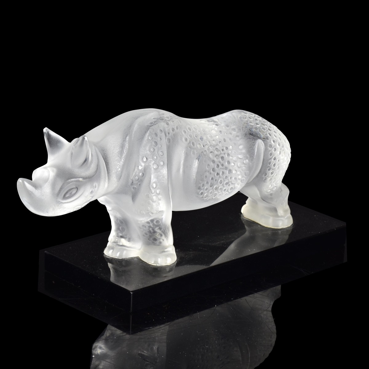 Lalique "Toba" Art Glass Rhinoceros