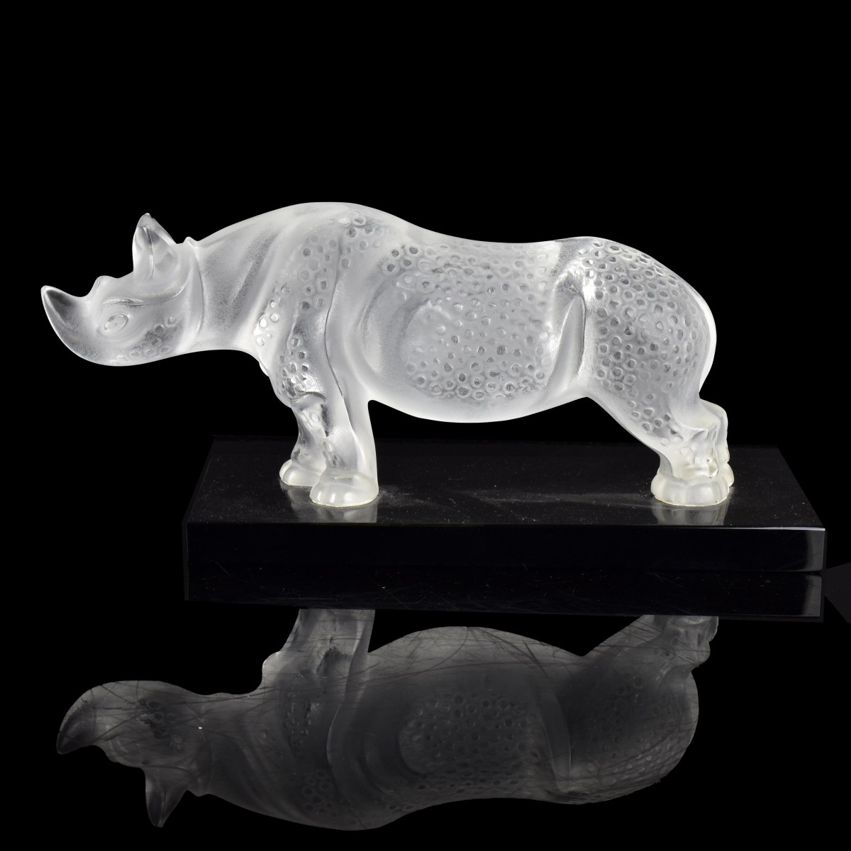 Lalique "Toba" Art Glass Rhinoceros