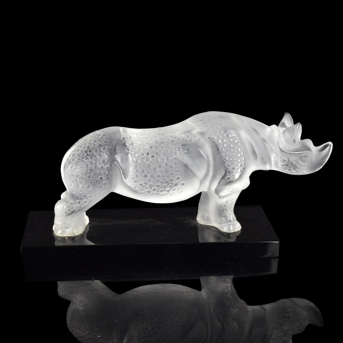 Lalique "Toba" Art Glass Rhinoceros