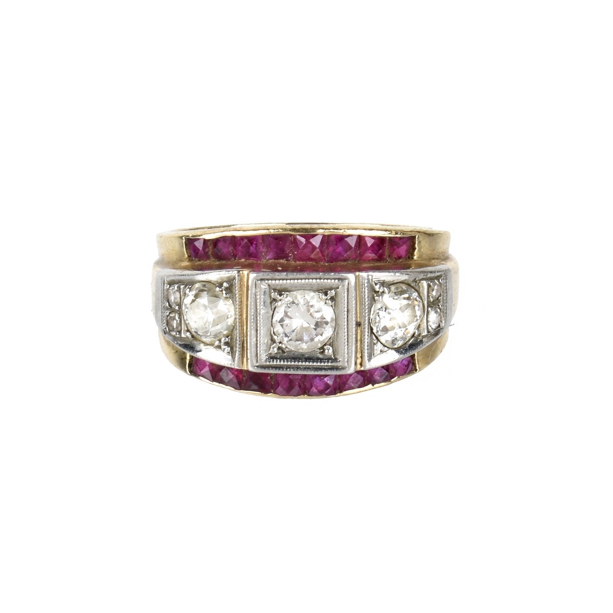 Diamond, Ruby and 14K Ring