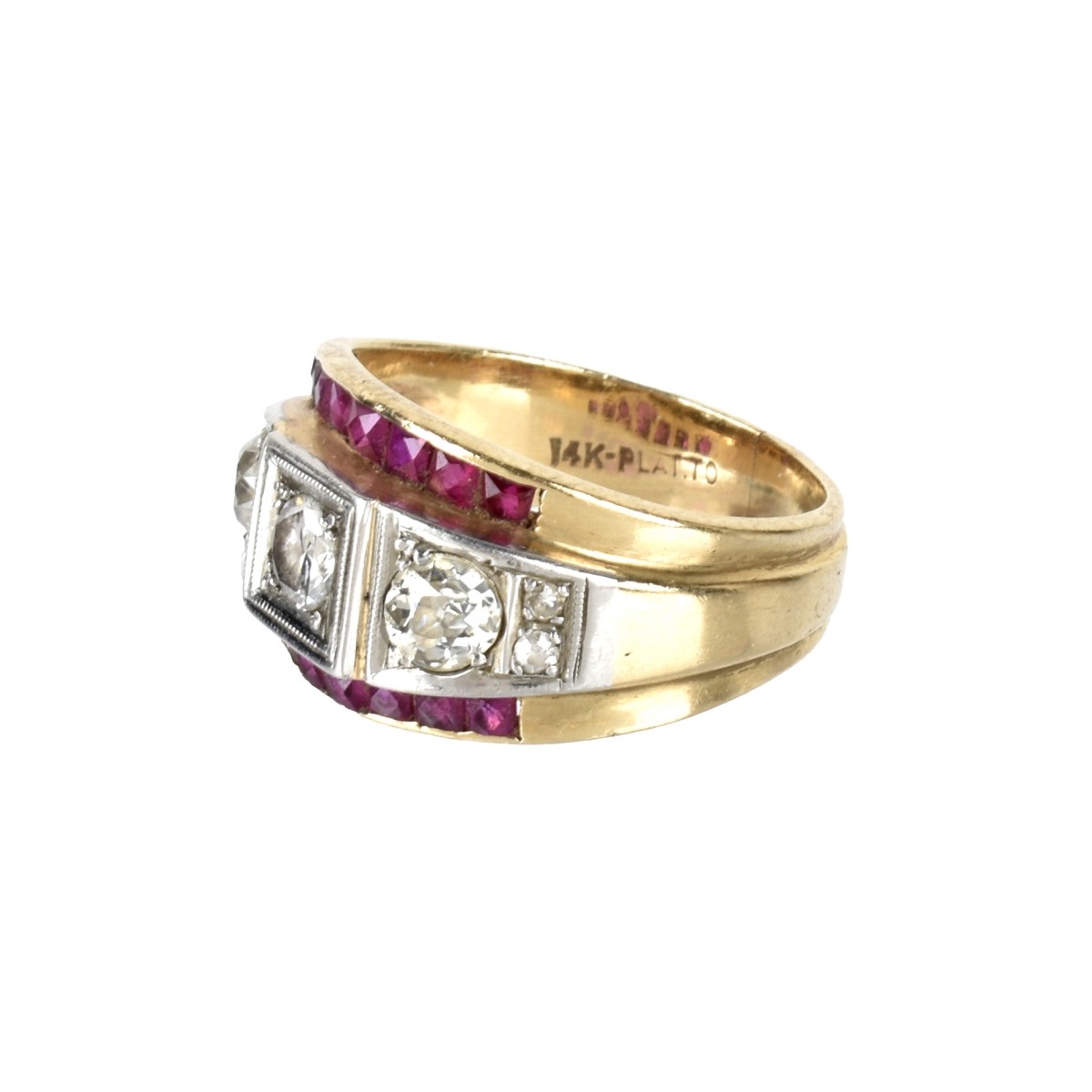 Diamond, Ruby and 14K Ring