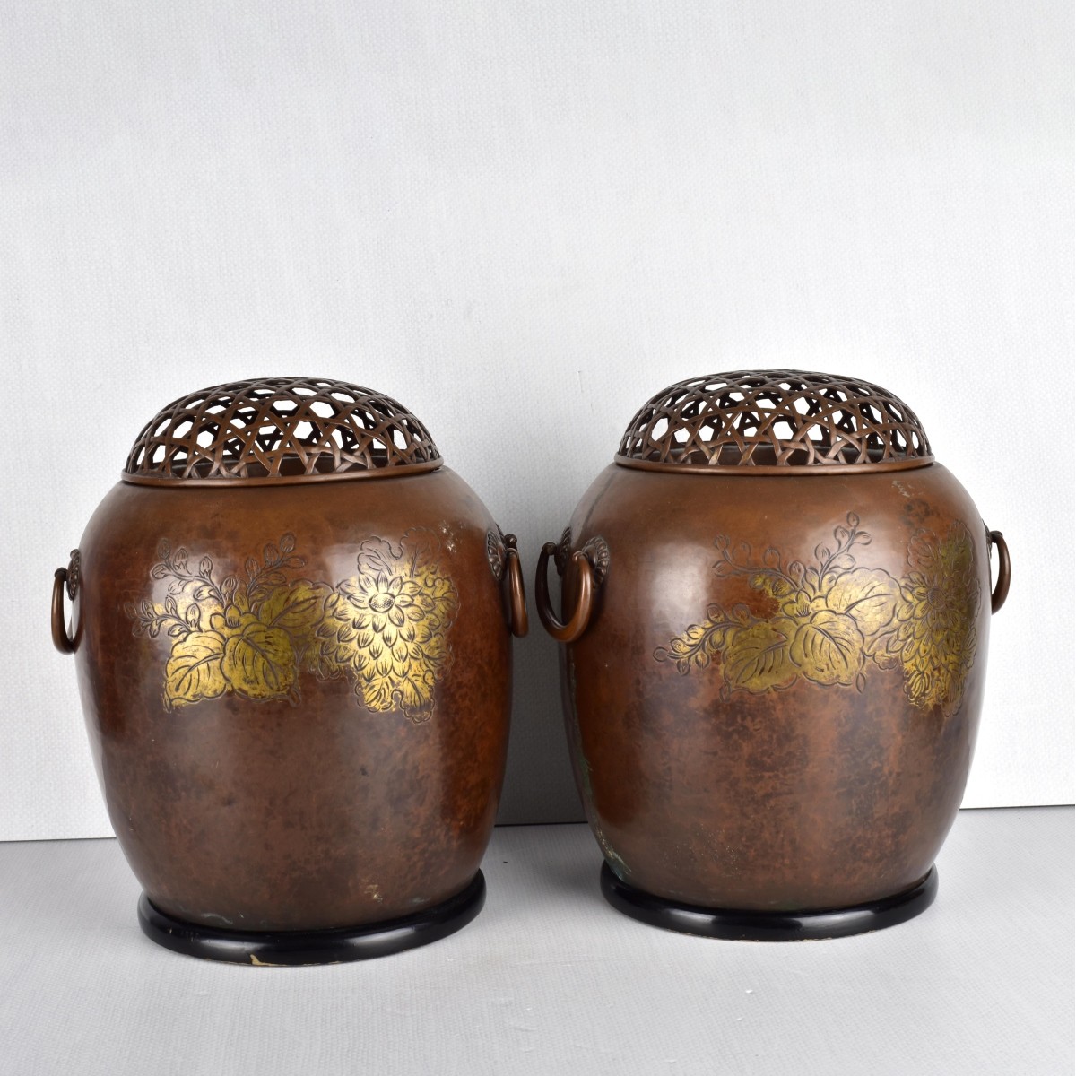 Pair of Japanese Hand Warmers/Incense Burners