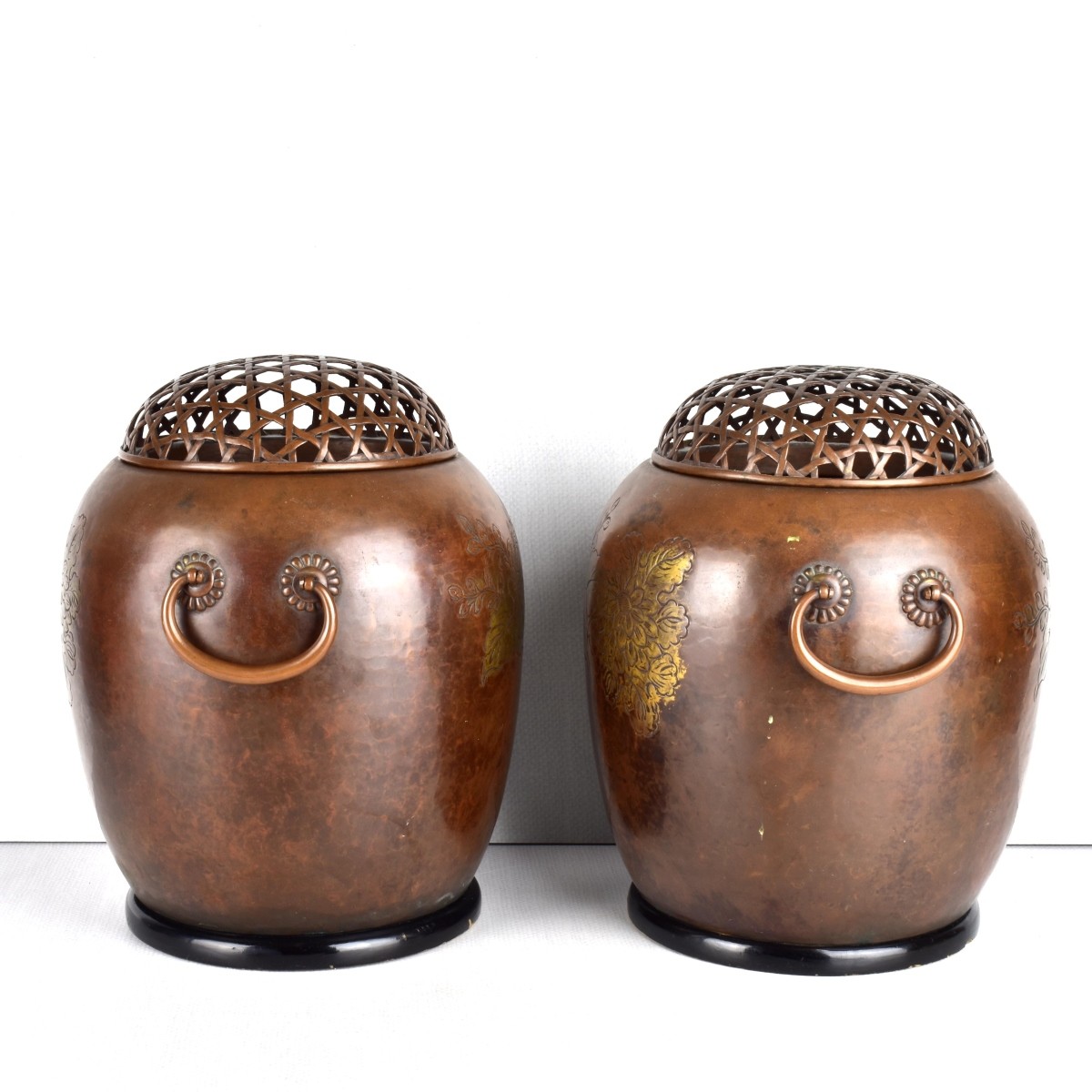 Pair of Japanese Hand Warmers/Incense Burners