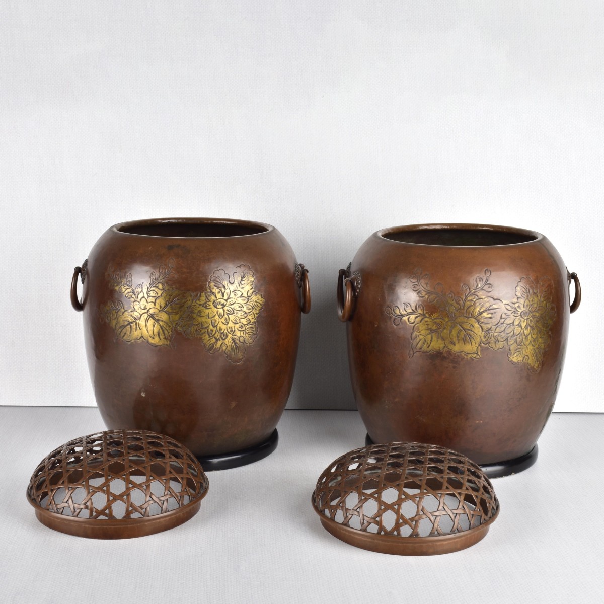 Pair of Japanese Hand Warmers/Incense Burners