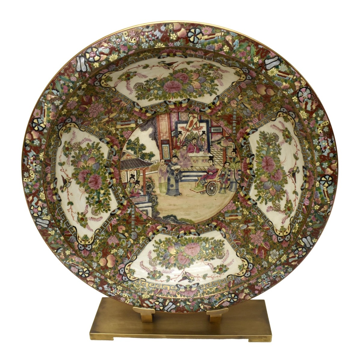 Chinese Famille Rose Medallion Chinoiserie Bowl