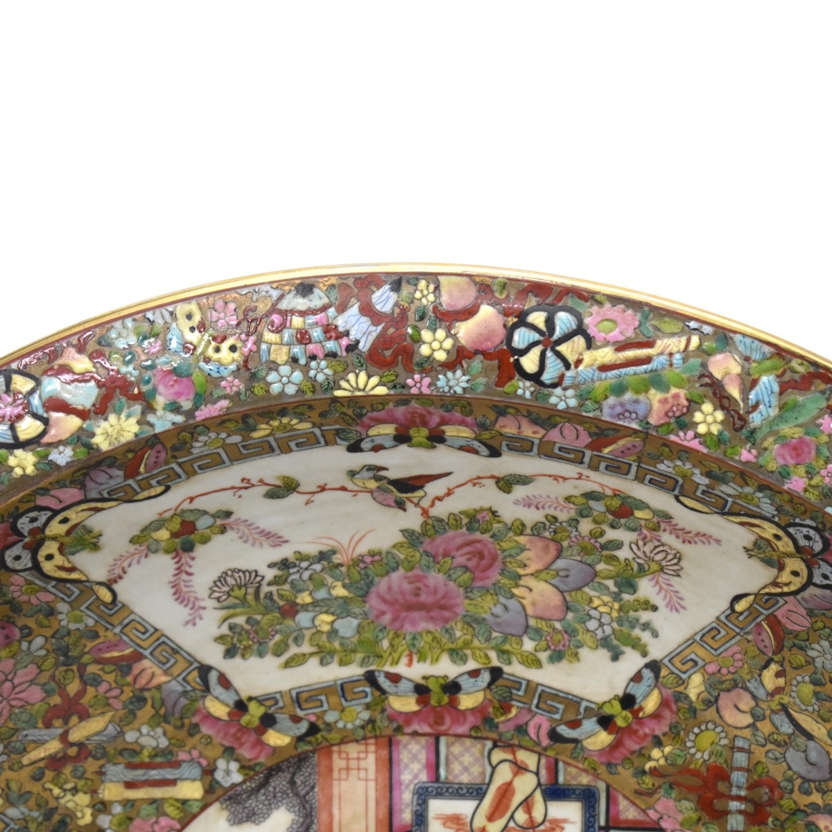 Chinese Famille Rose Medallion Chinoiserie Bowl