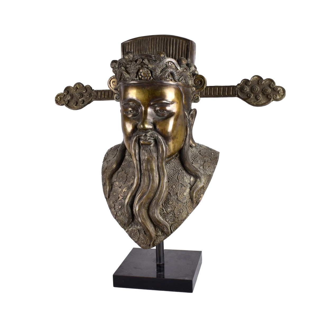 Chinese Bronze Figural Head