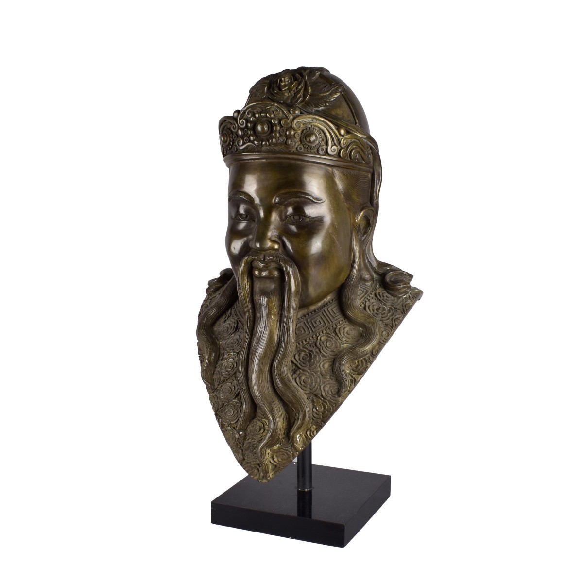 Chinese Bronze Figural Head