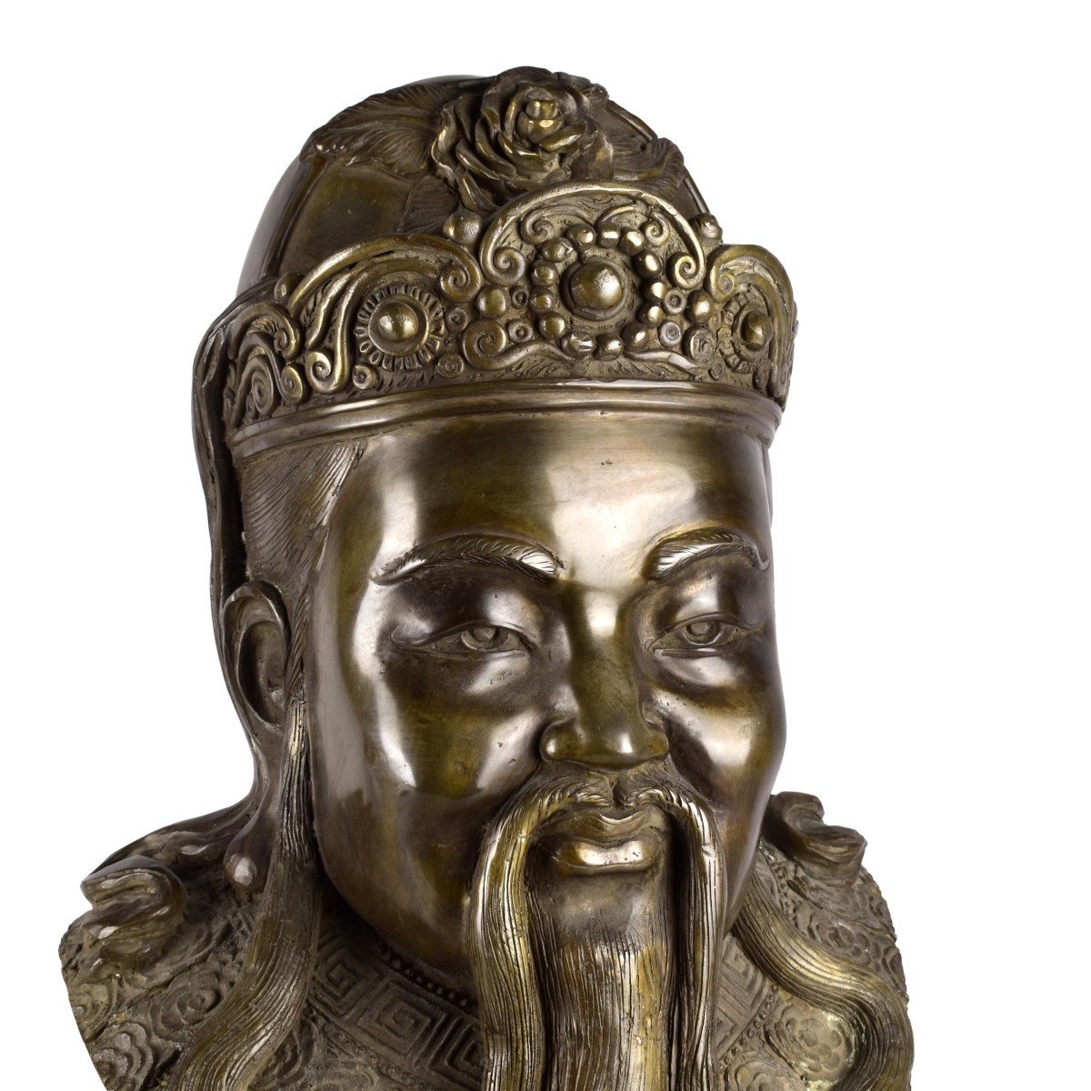 Chinese Bronze Figural Head