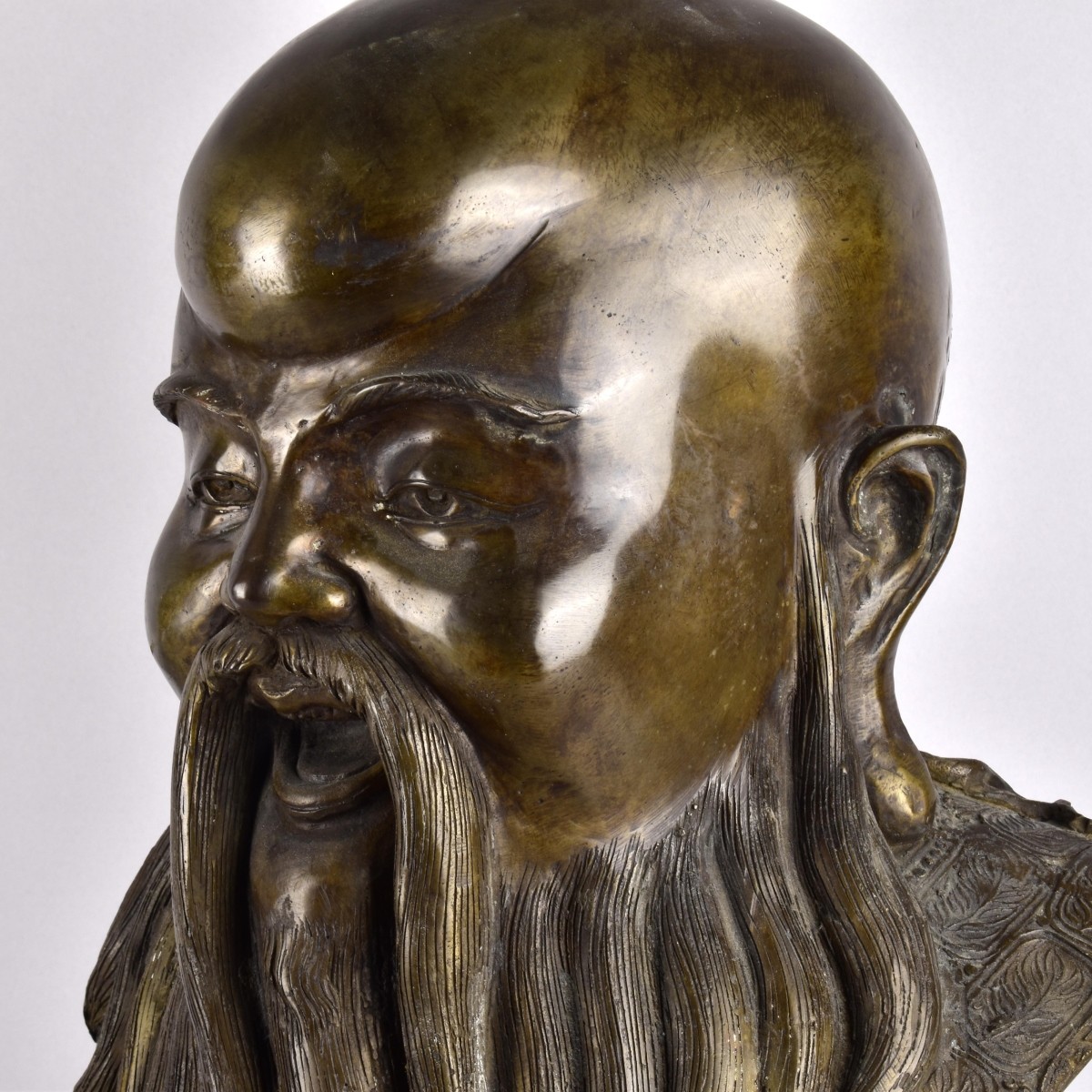 Chinese Bronze Figural Head