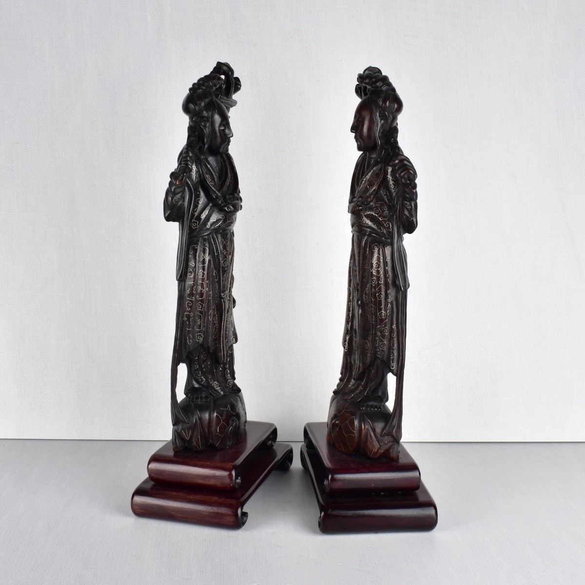 Chinese Carved Wood Guanyins