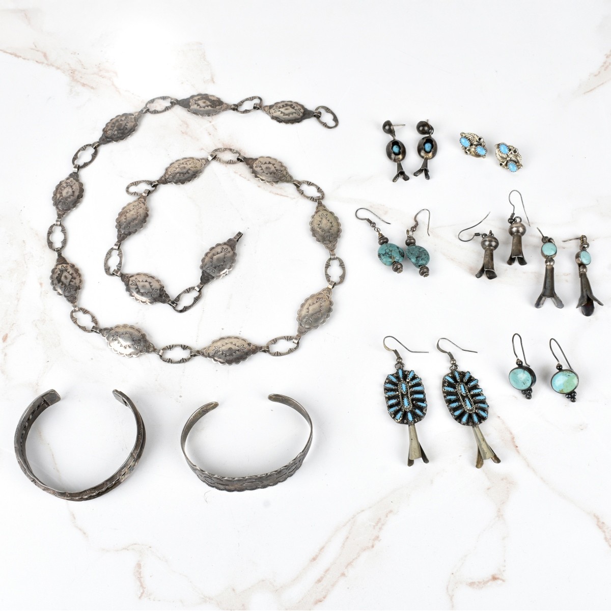 Vintage Turquoise and Silver Jewelry