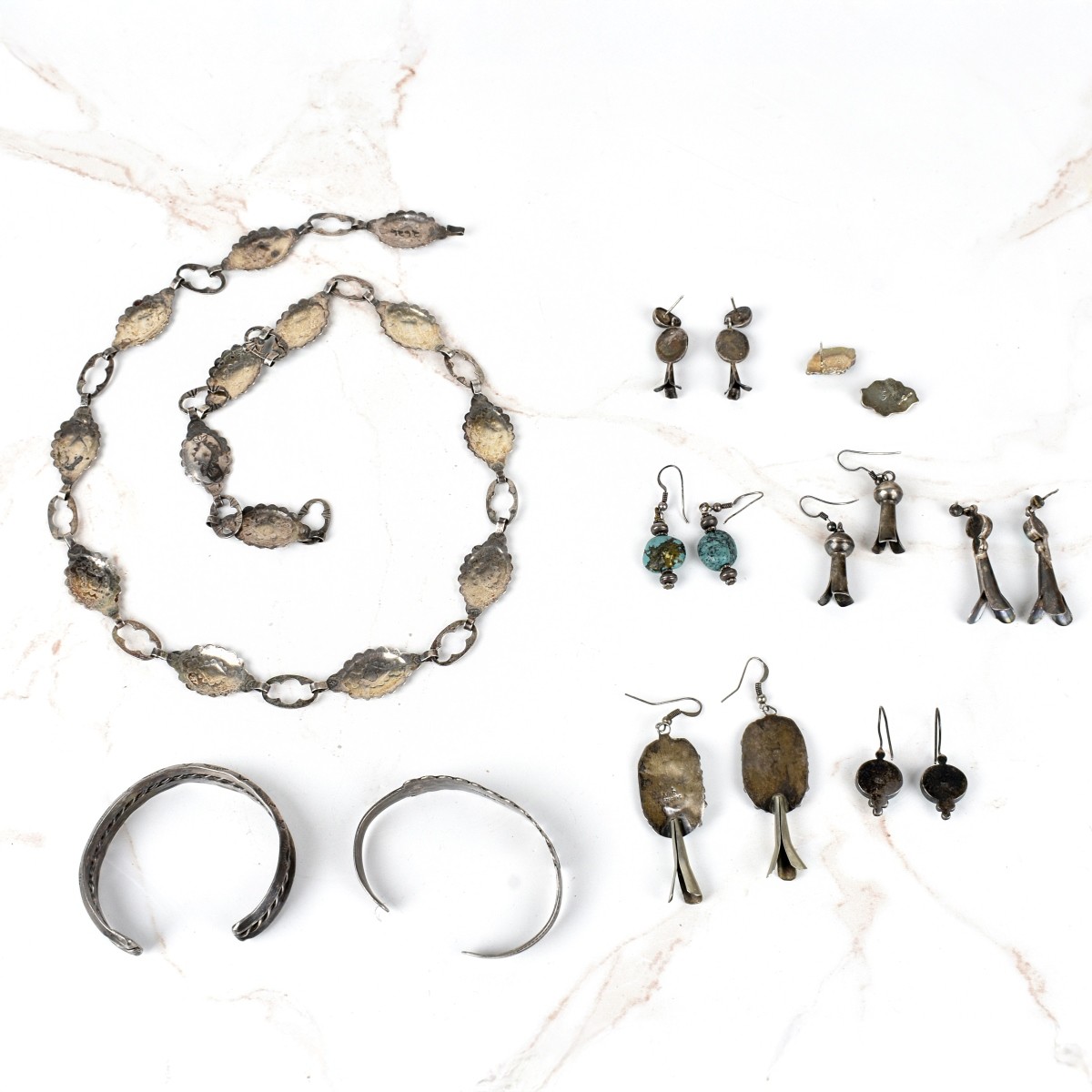 Vintage Turquoise and Silver Jewelry