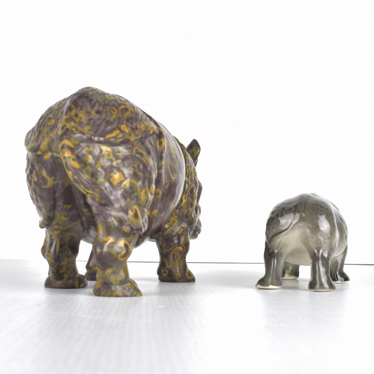 Carved Hardstone Figurine of a Rhinoceros