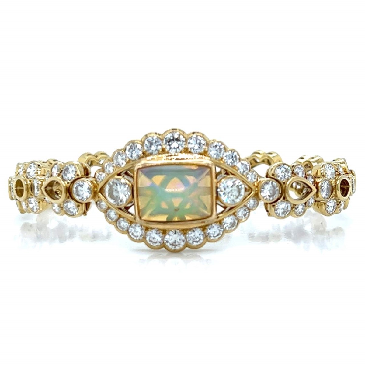 Diamond, Opal and 18K Bracelet