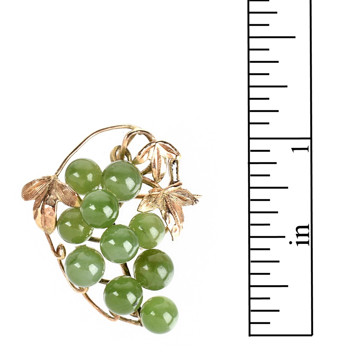 Jade and 14K Pin / Pendant