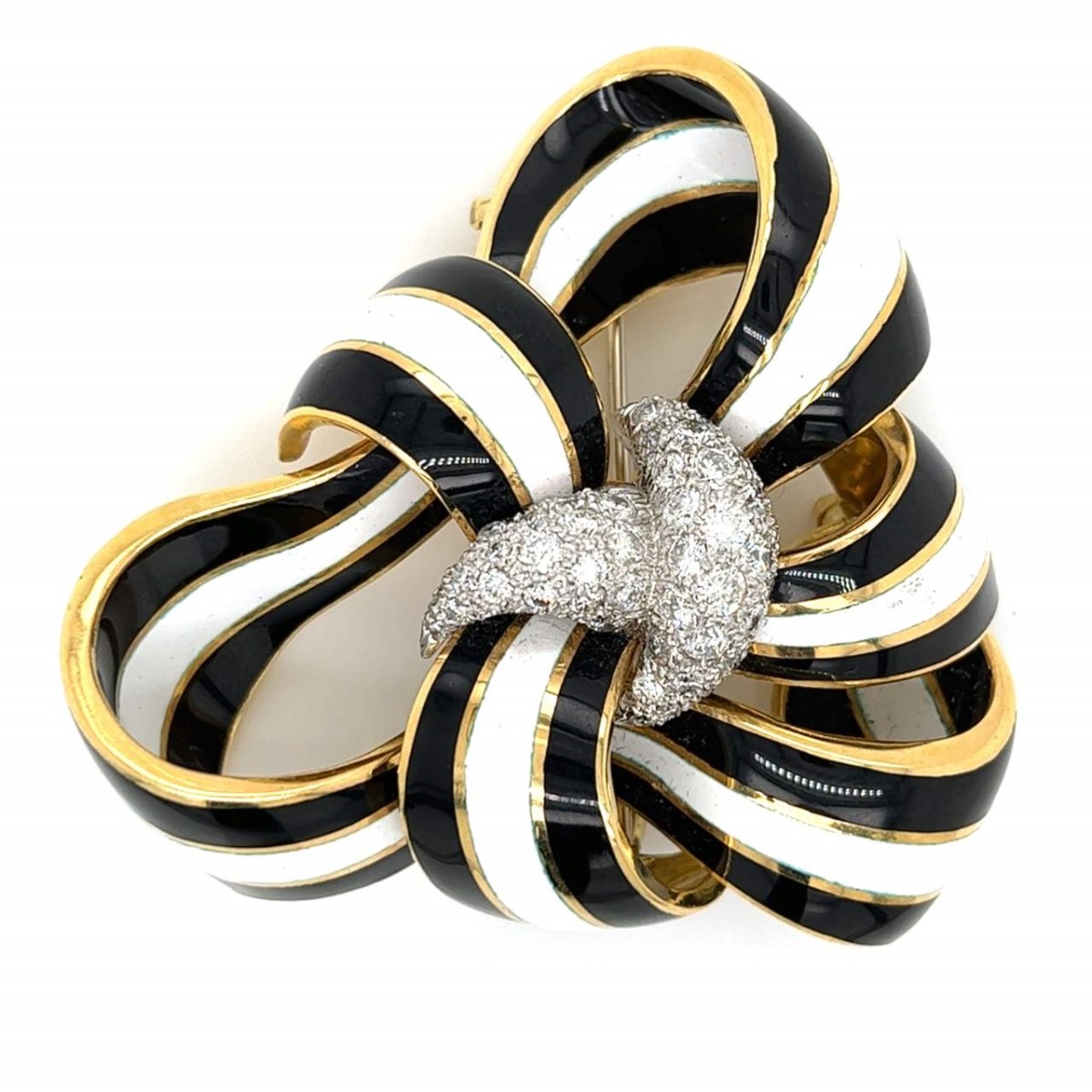 David Webb Diamond and 18K Brooch