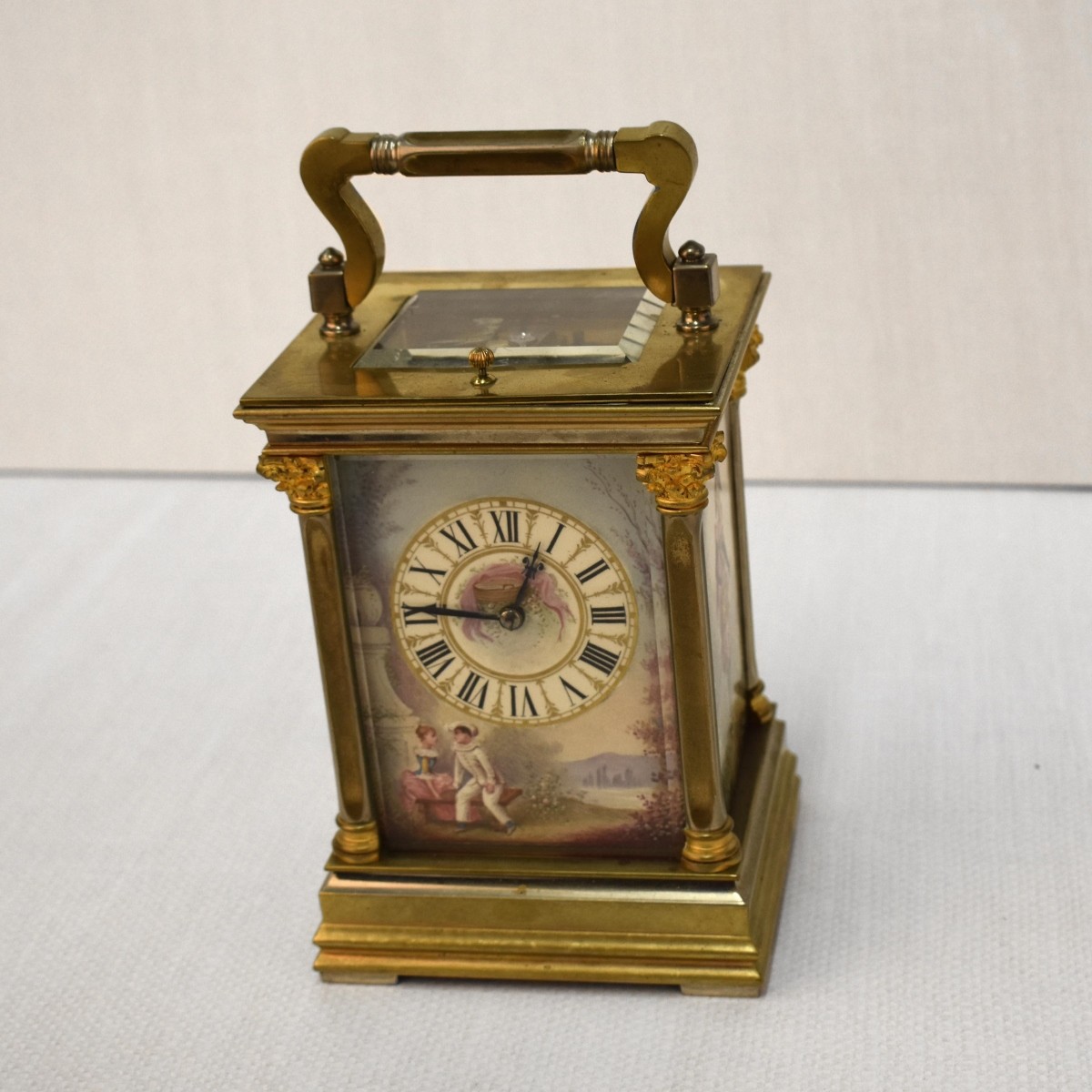 Antique French Gold Gilt Carriage Clock