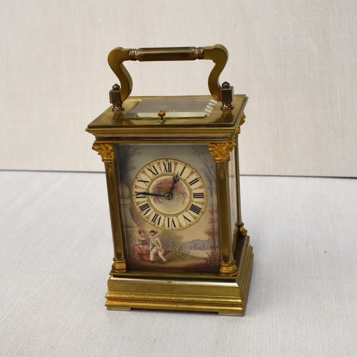 Antique French Gold Gilt Carriage Clock