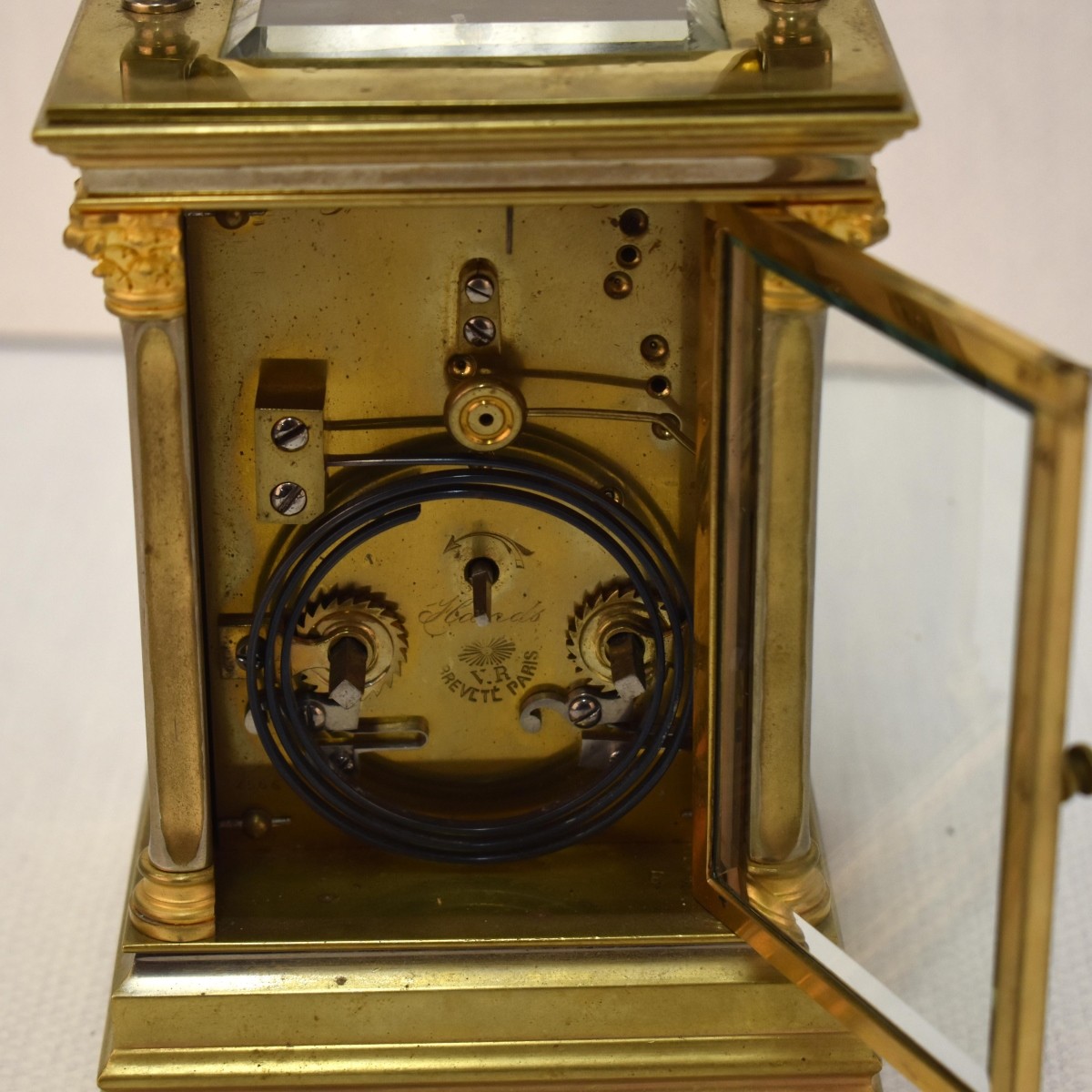 Antique French Gold Gilt Carriage Clock