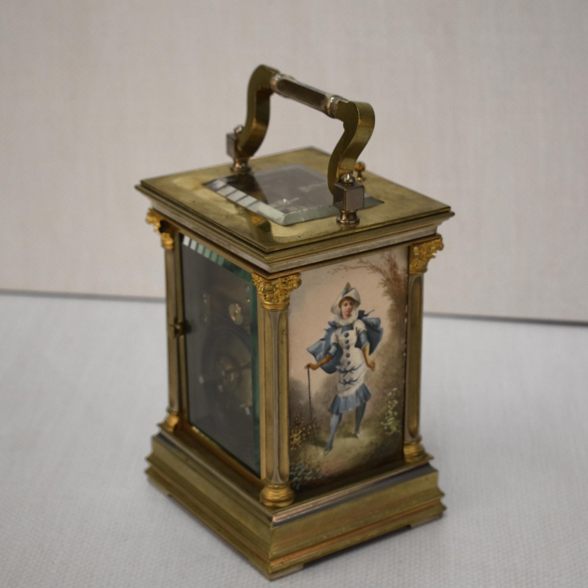 Antique French Gold Gilt Carriage Clock