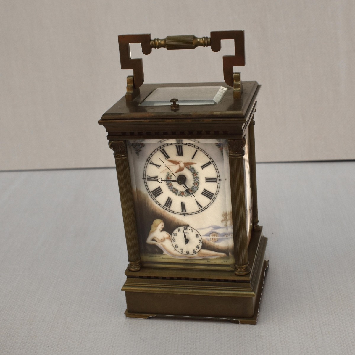 Antique French Gold Gilt Carriage Clock