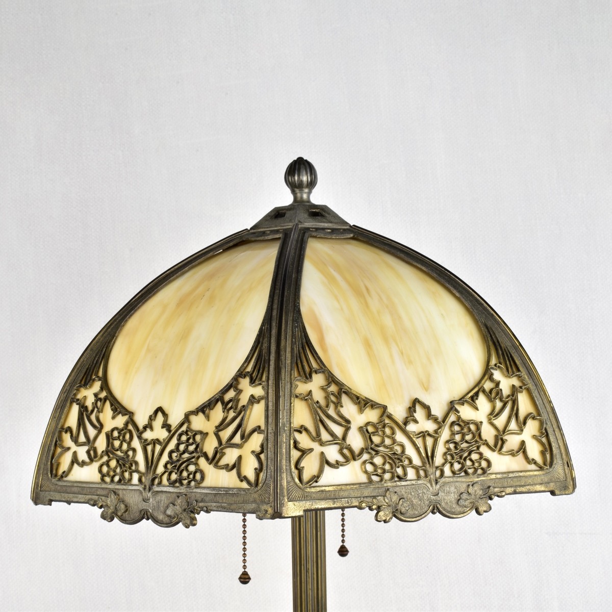 Bradley and Hubbard Slag Glass Lamp