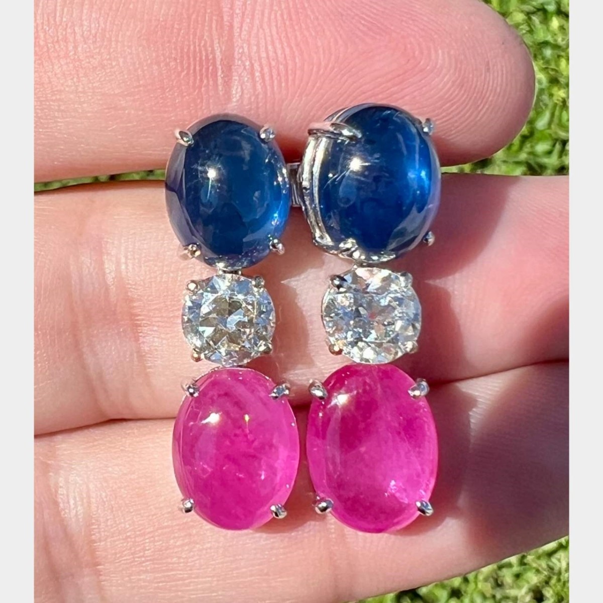 Gemstone and 18K Earrings