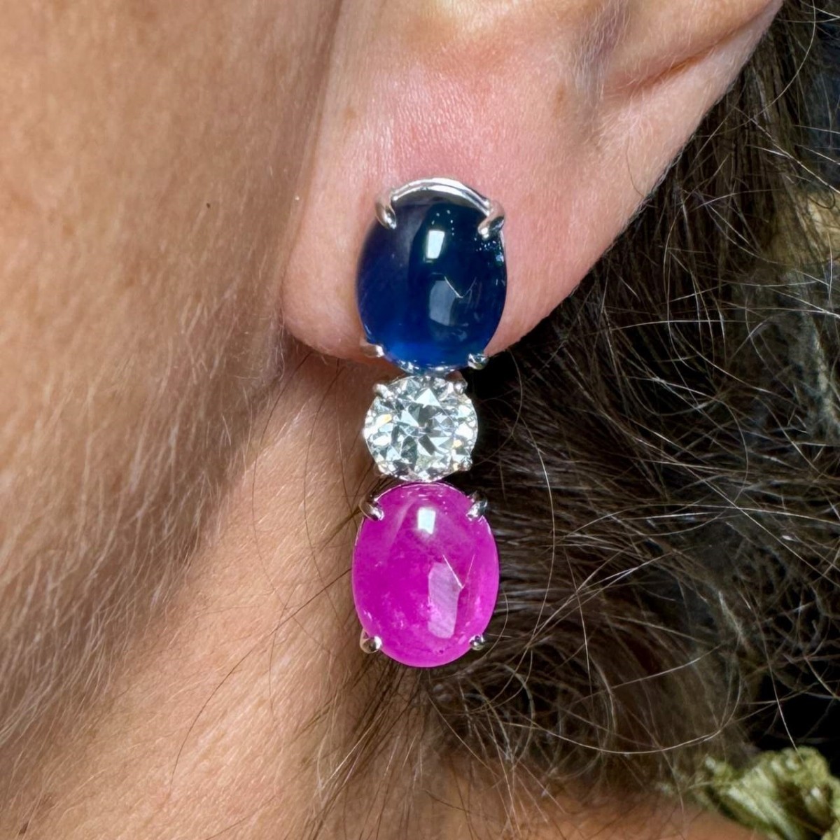 Gemstone and 18K Earrings