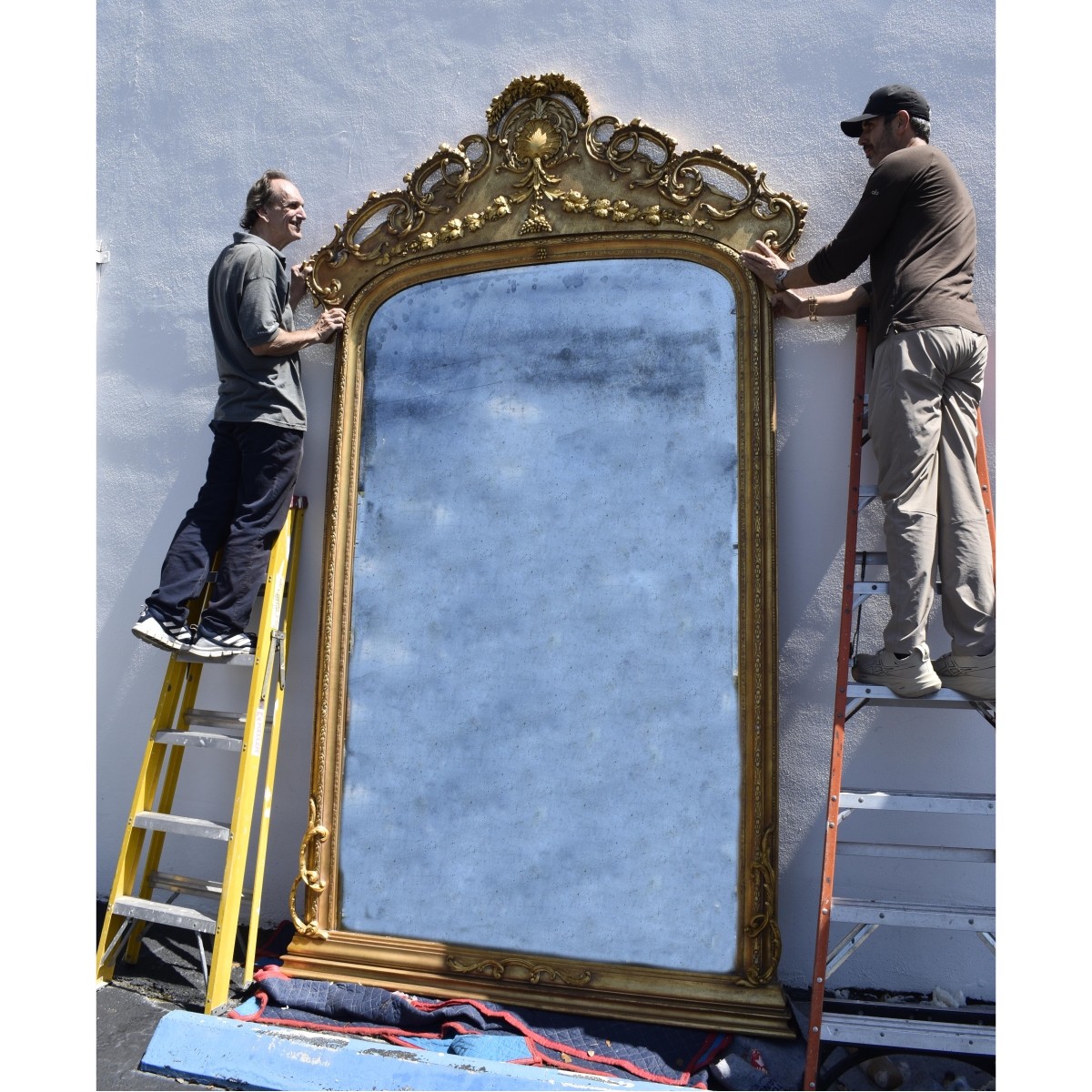 Large Giltwood Trumeau' Mirror