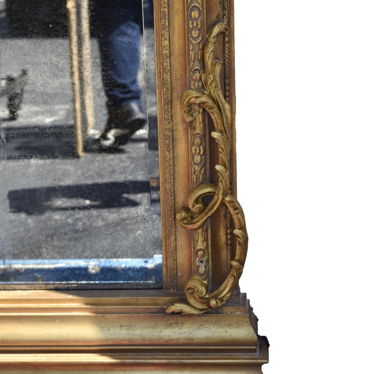 Large Giltwood Trumeau' Mirror