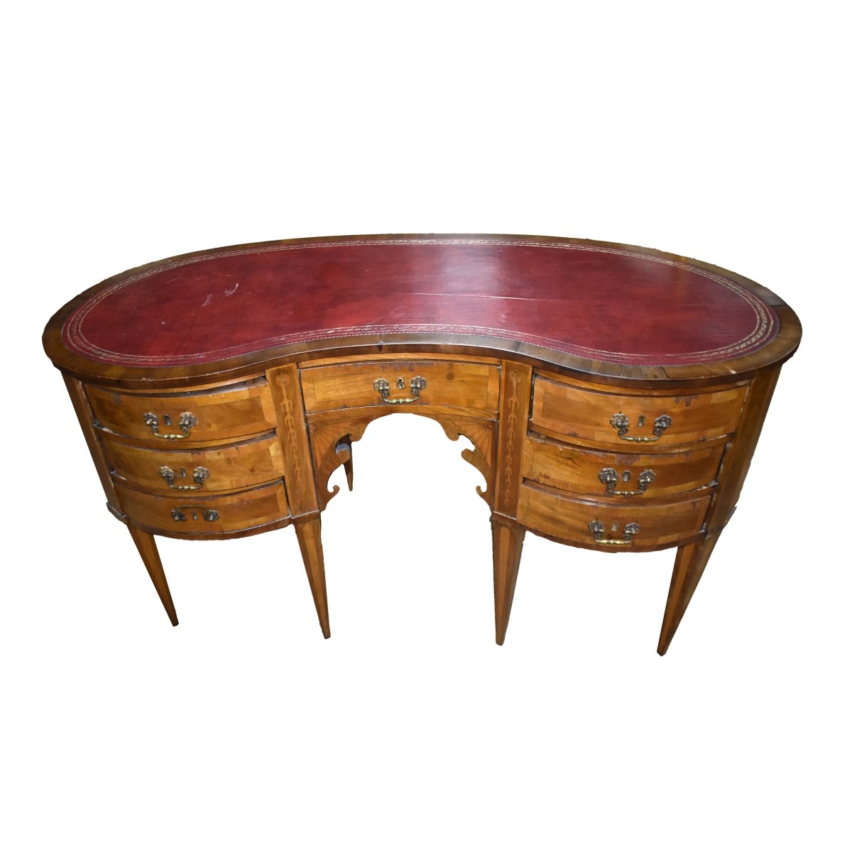 Antique Victorian Kidney Shaped Desk